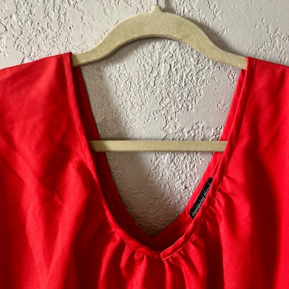 PLUS! Elastic Waist Scoop Neck Flutter Sleeve Dress - Picture 7 of 13